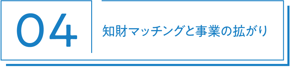 04 知財マッチングと事業の拡がり